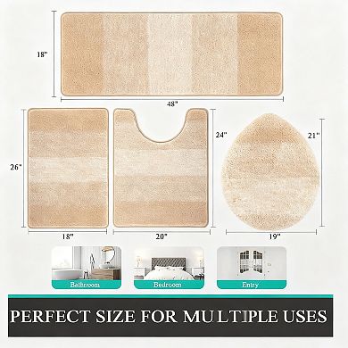 Bathroom Rugs Soft Absorbent Bath Mat Non-slip
