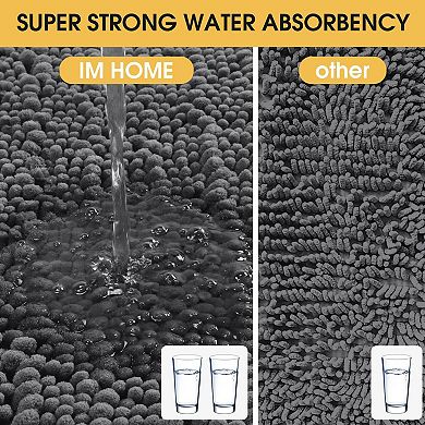 Chenille Bathroom Rug Mat Contour Non Slip Absorbent