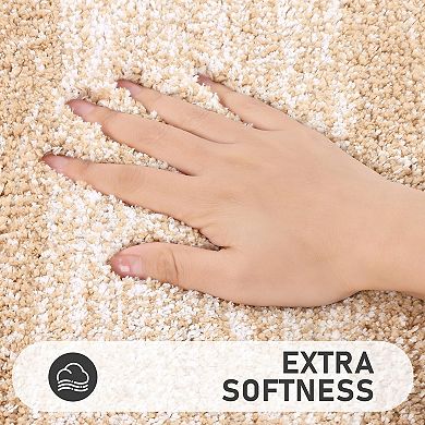 Bathroom Rugs Sets 4 Piece Soft Absorbent Non-slip Plush Shaggy