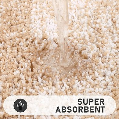 Bathroom Rugs Sets 4 Piece Soft Absorbent Non-slip Plush Shaggy