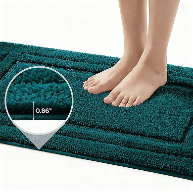 Bathroom Rugs Set 3 Piece Soft Absorbent Non Slip Microfiber Bath Mat U-Shaped