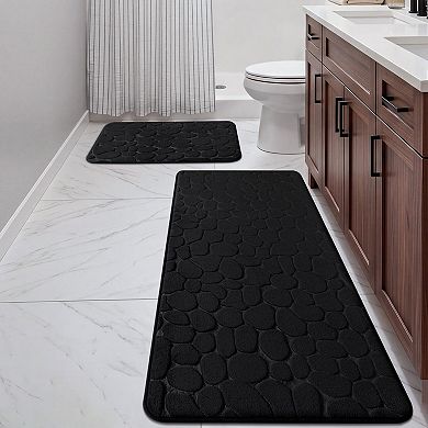 Bathroom Rugs Set 2 Piece Memory Foam Non Slip Absorbent Washable