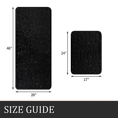 Bathroom Rugs Set 2 Piece Memory Foam Non Slip Absorbent Washable