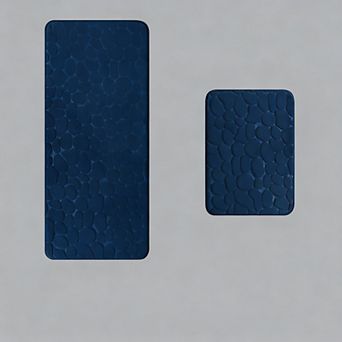 Bathroom Rugs Set 2 pc Memory Foam Non Slip Absorbent Washable