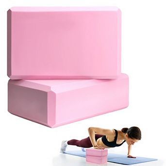 2 Pack Foam Yoga Blocks 9 by 6 by 3 Inch Lightweight for Yoga Pilates Stretch