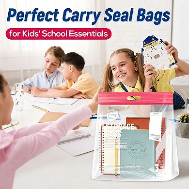 3 Gallon Reusable Storage Bag Double Zipper With Handle BPA Free
