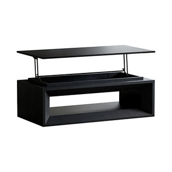 43 in Modern Lift-Top Coffee Table, Wood Veneer Accent Table