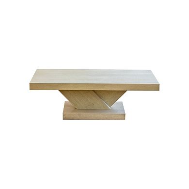47" Modern X-Leg Coffee Table - Sturdy Wood Veneer Center Table with Storage