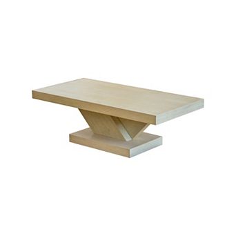 47" Modern X-Leg Coffee Table - Sturdy Wood Veneer Center Table with Storage