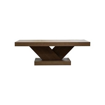 47" Modern X-Leg Coffee Table - Sturdy Wood Veneer Center Table with Storage