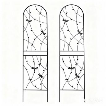 Aoolive 2-Pack Metal Garden Trellises, 86.7" Decorative Rustproof Plant Support for Climbing Vines