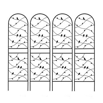 Aoolive 4-Pack Metal Garden Trellis 71" x 19.7'', Outdoor Plant Support for Climbing Flower