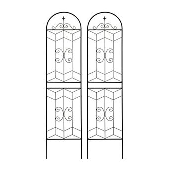 Aoolive 2 Pack Metal Garden Trellis, 86.7" x 19.7" Rustproof Trellis for Climbing Plants Flowers