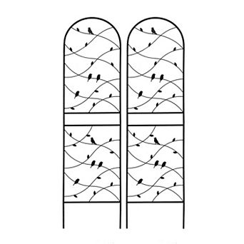 Aoolive 2-Pack Metal Garden Trellises, 71" Rustproof Decorative Plant Support for Climbing Vines