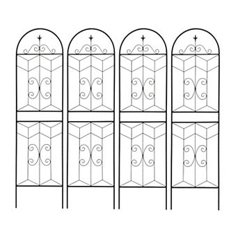 Aoolive 4 Pack Metal Garden Trellis, 71" x 19.7" Rustproof Trellis for Climbing Vines