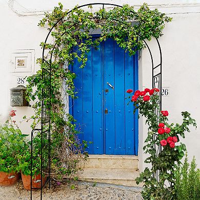 Aoolive 7.9-ft. Metal Garden Arch Trellis for Climbing Plants & Weddings