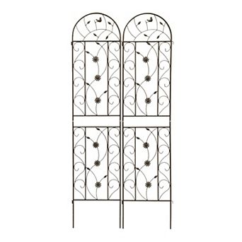 Aoolive 4-Pack Rustproof Metal Garden Trellis, 86.7" Tall Outdoor Plant Support for Climbing Vines