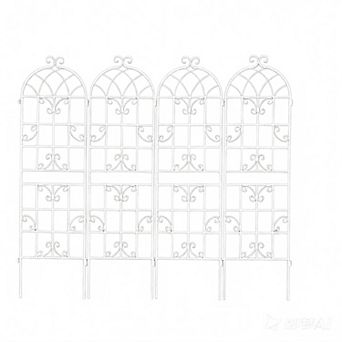 Aoolive 4-Pack 71" Metal Garden Trellis Set, Rustproof Outdoor Plant Support for Climbing Vines