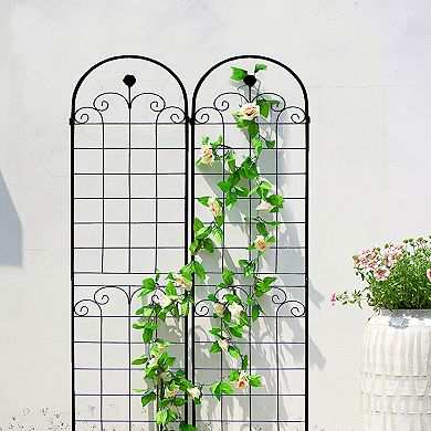 Aoolive 4-Pack Rustproof Metal Garden Trellises for Climbing Plants, 86.7" H x 19.7" W