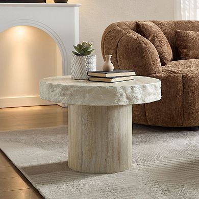 Aoolive 23.8" Fiberglass Coffee Table - No Assembly