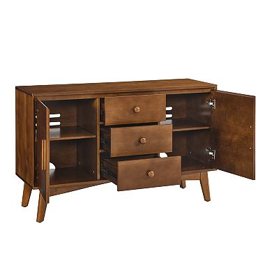 Aoolive 47" Modern Sideboard Buffet - 2-Door & 3-Drawer Storage Cabinet for Dining Room