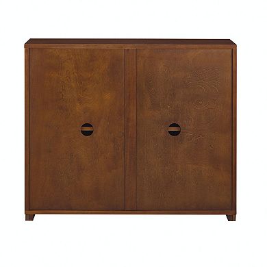 Aoolive Modern Mid-Century Sideboard Storage Cabinet with 2 Integrated Outlet Holes