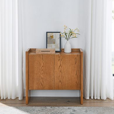 Aoolive Rustic Sideboard Buffet Cabinet, Mid-Century Accent Storage Cabinet