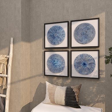 Stella & Eve 3D Spiral Metal Plate Wall Art Set of 4