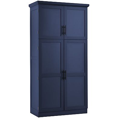 Aoolive 70.9" Freestanding Kitchen Pantry Cabinet with 8 Pull-Out Trays & Adjustable Shelves