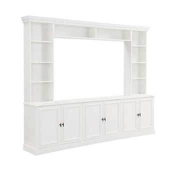 Aoolive 97" Mid-Century 4 pc Wall Unit Entertainment Center & Bookshelf for TVs up to 70"