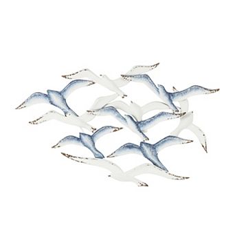 Stella & Eve Metal Bird Wall Decor with Distressed Accents