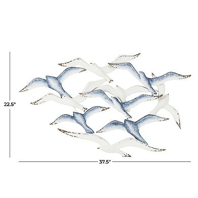 Stella & Eve Metal Bird Wall Decor with Distressed Accents