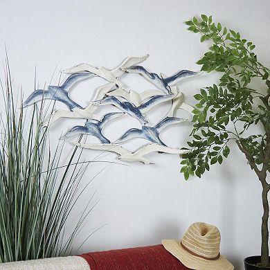Stella & Eve Metal Bird Wall Decor with Distressed Accents
