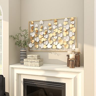 Stella & Eve Floral Metal Wall Decor with Cutout Design