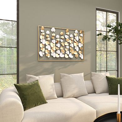 Stella & Eve Floral Metal Wall Decor with Cutout Design