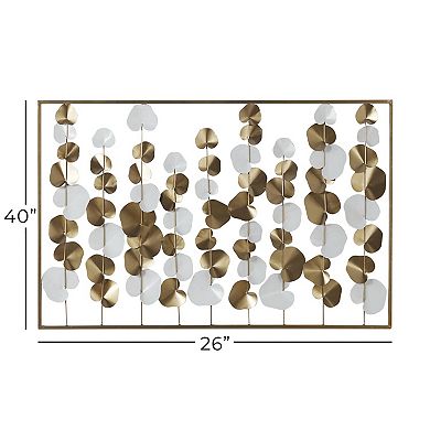 Stella & Eve Floral Metal Wall Decor with Cutout Design