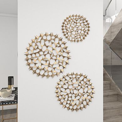 Stella & Eve 3-piece Metal Ring Wall Decor Set with Cutout Design