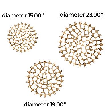 Stella & Eve 3-piece Metal Ring Wall Decor Set with Cutout Design