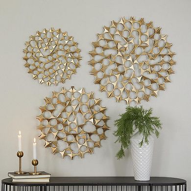 Stella & Eve 3-piece Metal Ring Wall Decor Set with Cutout Design