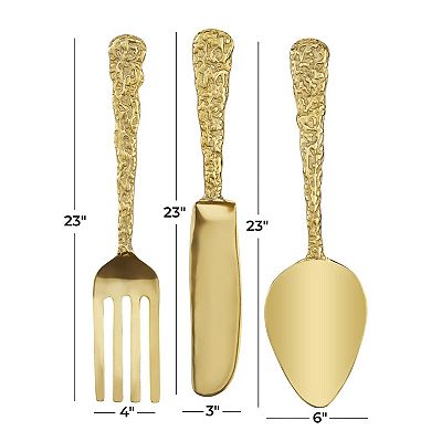 Stella & Eve Aluminum Metal Knife, Spoon & Fork Wall Decor