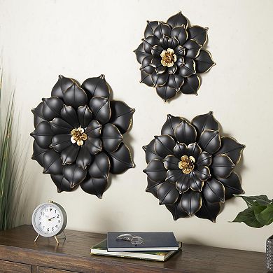 Stella & Eve 3D Metal Floral Wall Decor Set of 3