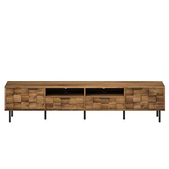 Aoolive Mid-Century Modern 78.7" TV Stand for TVs up to 85", 2-Drawer Media Console with Storage