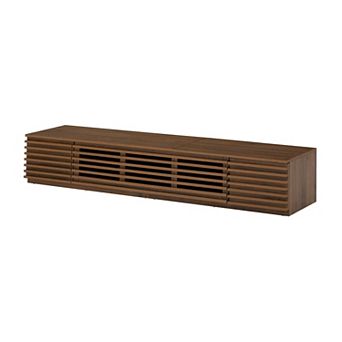 Aoolive Modern 70" Wave-Pattern TV Stand for TVs up to 80", Soft-Close Media Console
