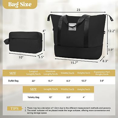 Aoolive 6-Piece Lightweight Hardshell Luggage Set with Spinner Wheels & Travel Accessories