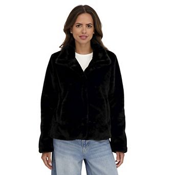 Women's Sebby Collection Short Faux Fur Coat