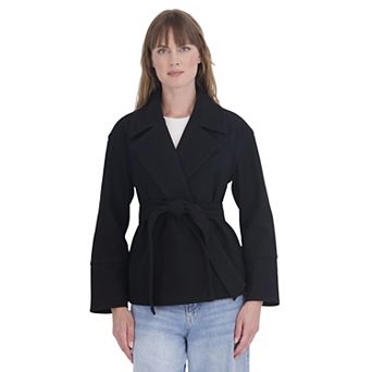 Women's Sebby Collection Short Faux Wool Coat