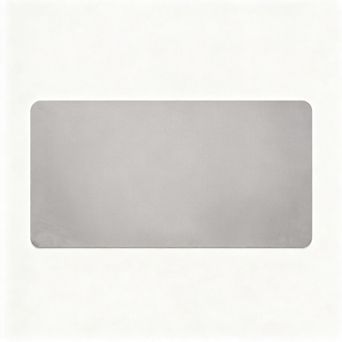 Gray Faux Suede Thin Rubber Back Bath Mat Quick Dry Water Absorbent