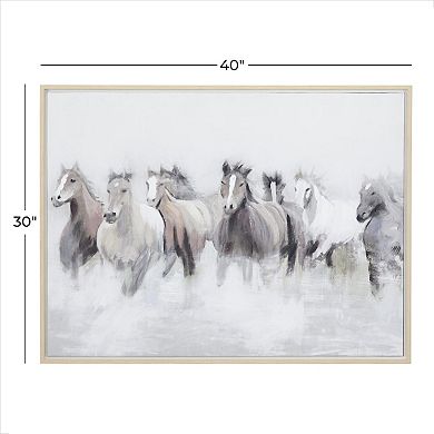 Stella & Eve Horses Framed Canvas Wall Art