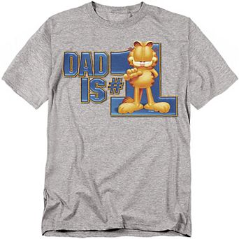 Big & Tall Garfield Fathers Day Dad Is Number Tee
