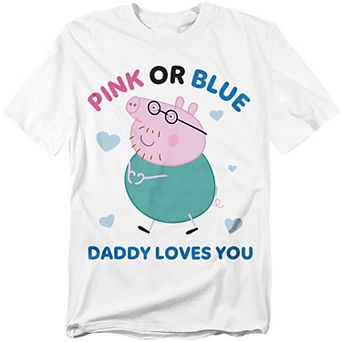 Big & Tall Peppa Pig Pink Or Blue Daddy Pig Tee